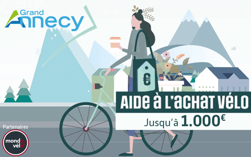 Aide Achat vélo - jusqu'à 1.000€ de prime