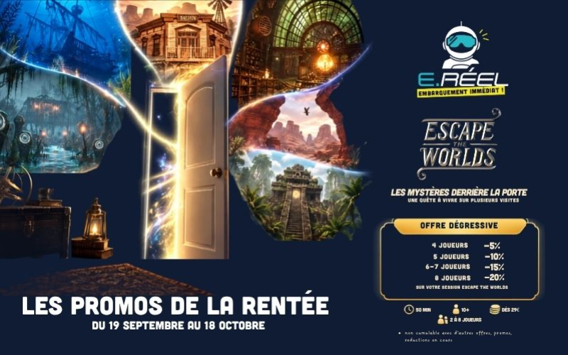 ESCAPE THE WORLDS : jusqu’à -20 % à plusieurs 🚪✨