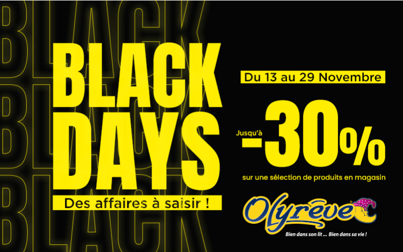 🖤 BLACK FRIDAY – Jusqu’à -30 % chez Olyreve ! 💥